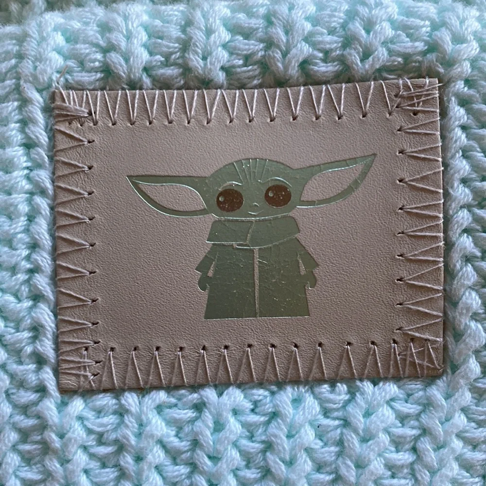 Love Your Melon Baby Yoda Seafoam Adult Beanie.